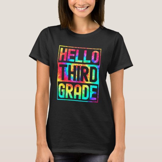 Hello Third Grade Back to School 3rd Grade Teacher T-shirt (Voorkant)
