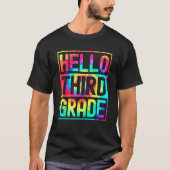 Hello Third Grade Back to School 3rd Grade Teacher T-shirt (Voorkant)