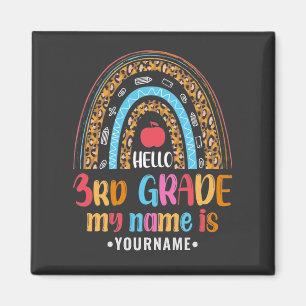 Hello Third Grade My Name is..Back to School Gift Magneet