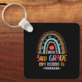 Hello Third Grade My Name is..Back to School Gift Sleutelhanger (Voorkant)
