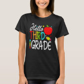Hello Third Grade Team 3rd Grade Back To School Te T-shirt (Voorkant)