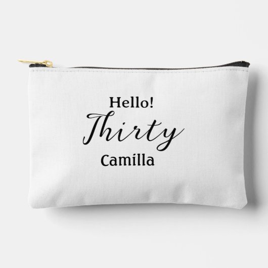 Hello thirty birthday name simple minimal elegant etui (Voorkant)