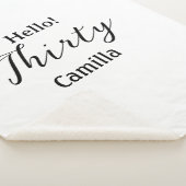Hello thirty birthday name simple minimal elegant  sherpa deken (3/4)
