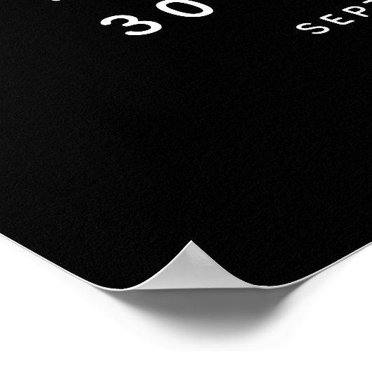 Hello Thirty Retro 30th Birthday Welcome Sign Poster (Hoek)