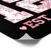 Hello Twelve Est 2013 12th Birthday Girl Coquette  Poster (Hoek)