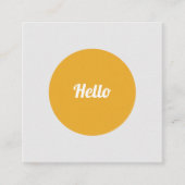 "Hello!" Visitenkarte Vierkante Visitekaartje (Voorkant)
