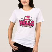 Hello Winter Cute Snowman  Tri-Blend Shirt (Voorkant)