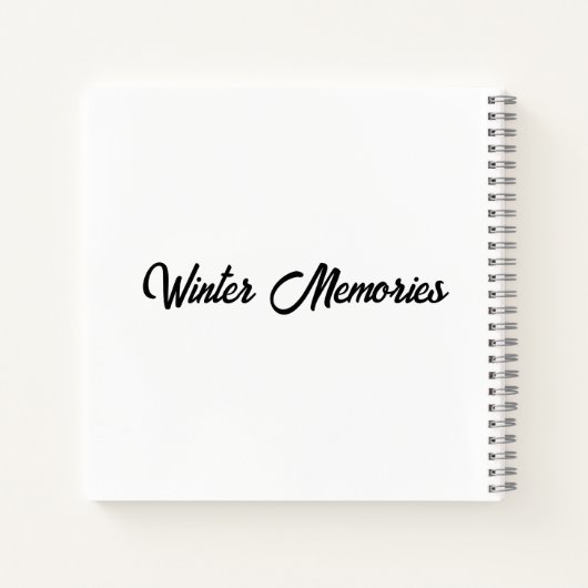 Hello Winter Hardcover Spiral Notebook Notitieboek (Achterkant)