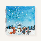 Hello Winter Hardcover Spiral Notebook Notitieboek (Voorkant)