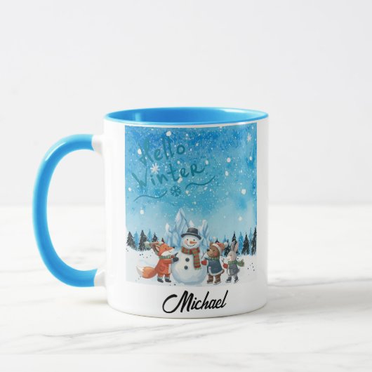 Hello Winter Personalized Mug Mok (Links)