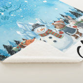 Hello Winter Personalized Sherpa Blanket Deken (3/4)