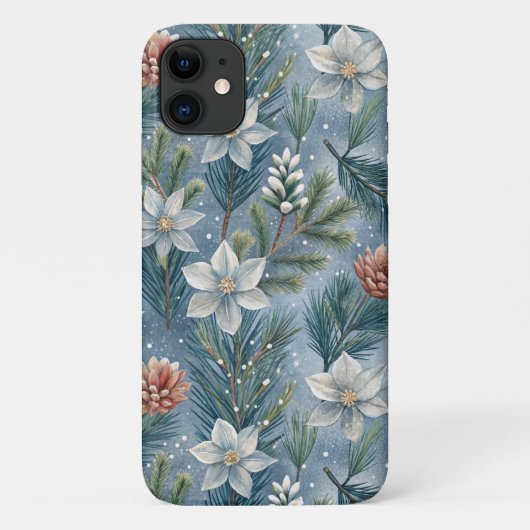 Hello Winter Pines & Flowers Case-Mate iPhone Case (Achterkant)