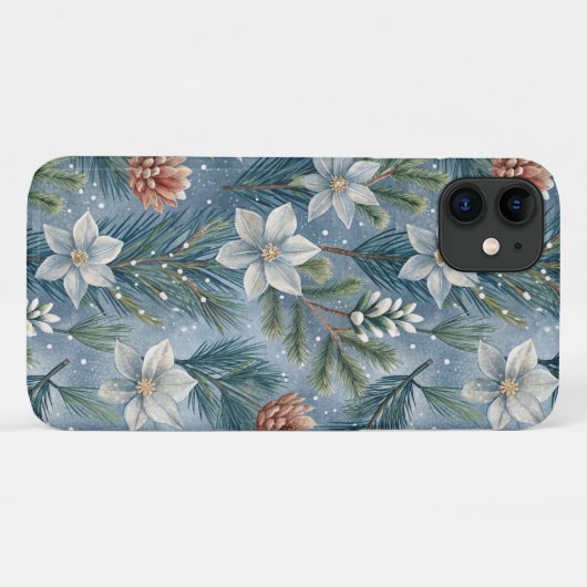 Hello Winter Pines & Flowers Case-Mate iPhone Case (Achterkant (horizontaal))