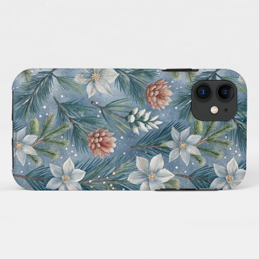 Hello Winter Pines & Flowers Case-Mate iPhone Case (Achterkant (horizontaal))