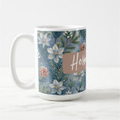 Hello Winter Pines & Flowers Koffiemok (Links)