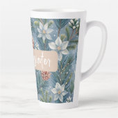 Hello Winter Pines & Flowers Latte Mok (Rechts)