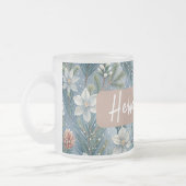Hello Winter Pines & Flowers Matglas Koffiemok (Links)