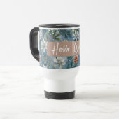 Hello Winter Pines & Flowers Reisbeker (Voorkant links)