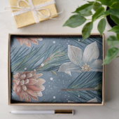 Hello Winter Pines & Flowers Tissuepapier (Geschenk)