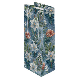 Hello Winter Pines & Flowers Wijn Cadeautas