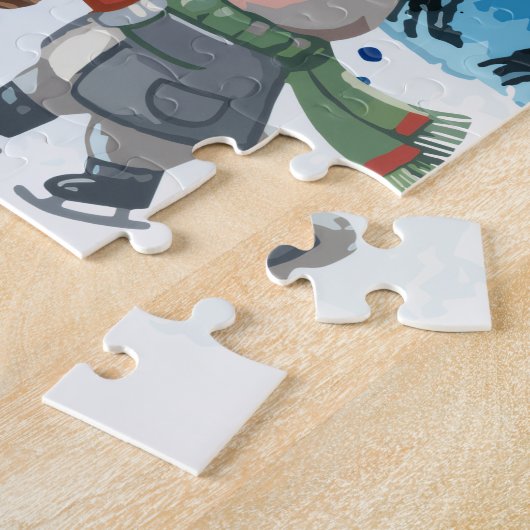 Hello Winter Puzzle with oversized pieces  Legpuzzel (Zijkant)