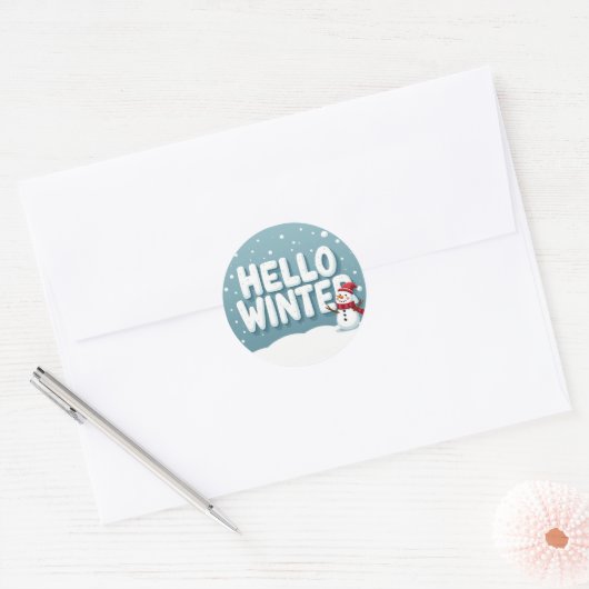 Hello Winter Snowman Sticker (Envelop)