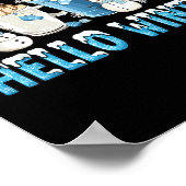 Hello Winter Sweet Cozy Coffee Lovers Snowman Chri Poster (Hoek)