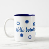 Hello Winter Tweekleurige Koffiemok (Links)