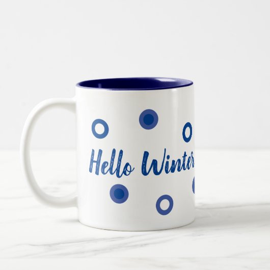 Hello Winter Tweekleurige Koffiemok (Links)