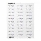 Hello with Heart Return Address Label | Cute Minim (Full Sheet)