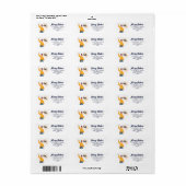 Hello Woman Illustration Return Address Label  (Full Sheet)