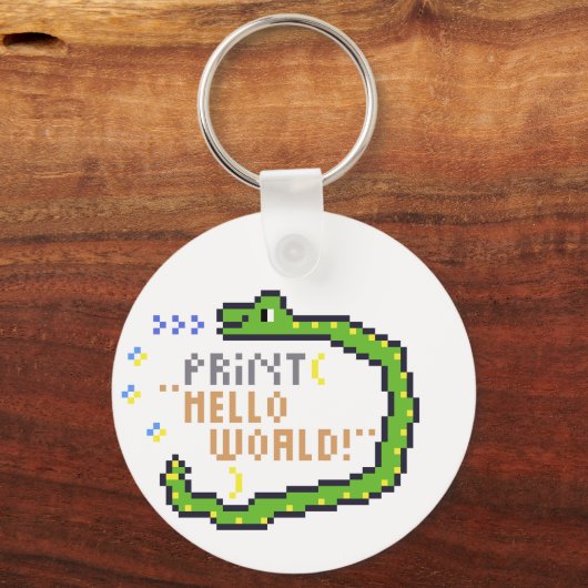 hello word en python! sleutelhanger (Achterkant)