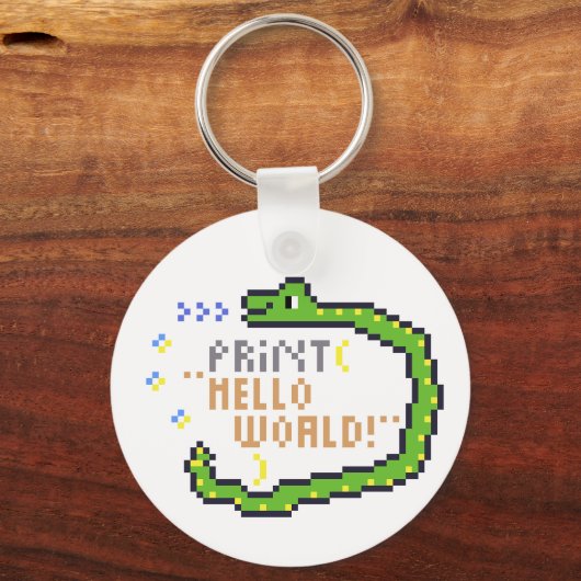hello word en python! sleutelhanger (Voorkant)