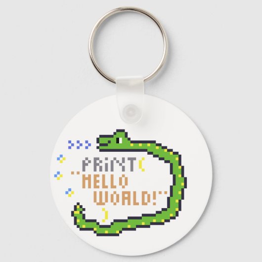 hello word en python! sleutelhanger (Achterkant)