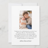 Hello World Thank You Birth Announcement Aankondiging (Achterkant)