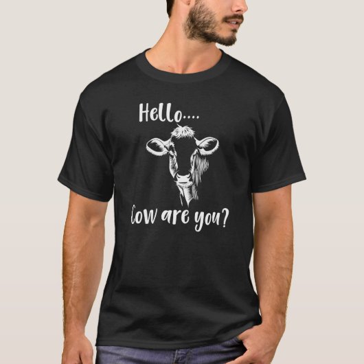Hellocow Ben Jij Koe Rund Dier Stunt T-shirt (Voorkant)
