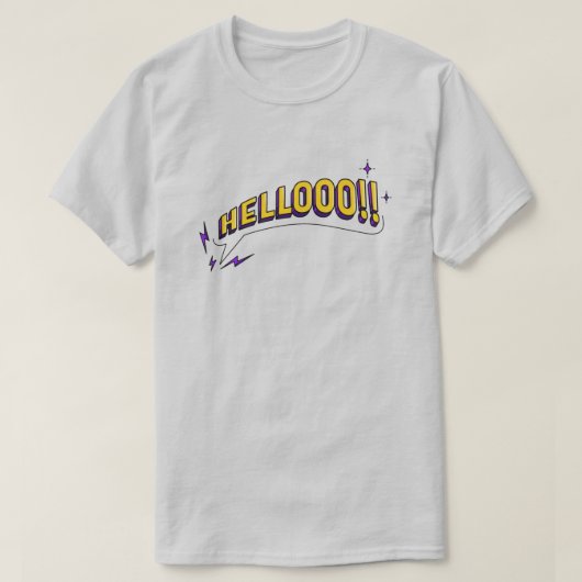 HELLOOO! T-Shirt - Grijs (Design voorkant)