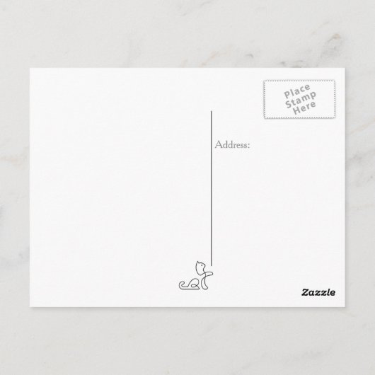 "Helloooo" van UW State Cat Briefkaart (Achterkant)