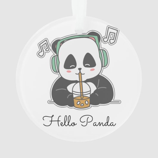 #HelloPandaAcrylOrnament Ornament (achterkant)