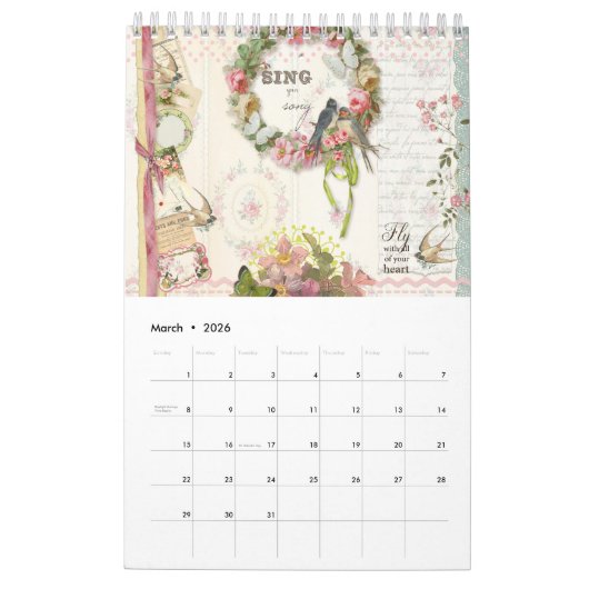 hellosusan Design 12 Maand Kalender 2026 (Mar 2026)