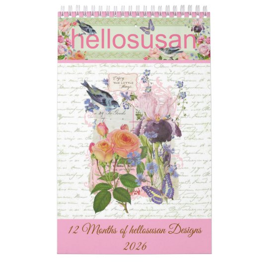 hellosusan Design 12 Maand Kalender 2026 (Hoes)