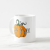 Hellow Pumpkin Herfst Pumpkin Hallo Herfst Koffiemok (Voorkant links)
