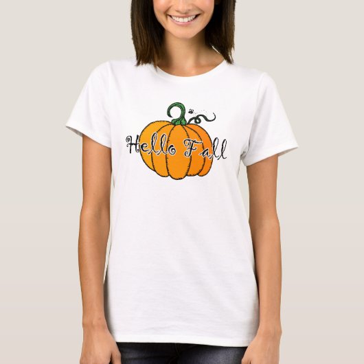 Hellow Pumpkin Herfst Pumpkin Hallo Herfst T-shirt (Voorkant)