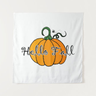Hellow Pumpkin Herfst Pumpkin Hallo Herfst Wandkleed