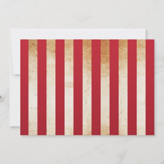 HELLoween Halloween Party Circus Horror Ticket Kaart (Achterkant)