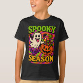 Helloween Spooky Seizoen Retro Kleding Unisex T-shirt (Voorkant)