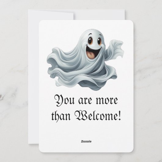 Helloween uitnodigingskaart feestdagenkaart (Achterkant)