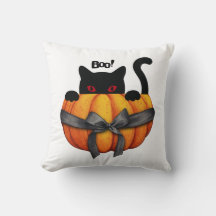 Helloween zwarte kat in een pompoen grappig cadeau