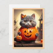 Helloweenkaart Feestdagenkaart (Voorkant / Achterkant)