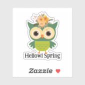Hellowl Spring Cute Owl Hallo Spring Sticker (Vel)